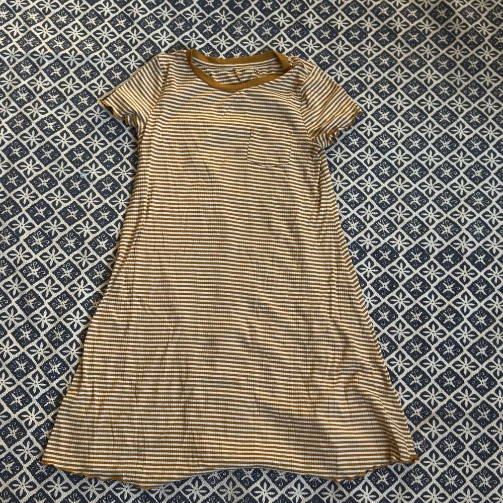 Yellow & White Babydoll Dress